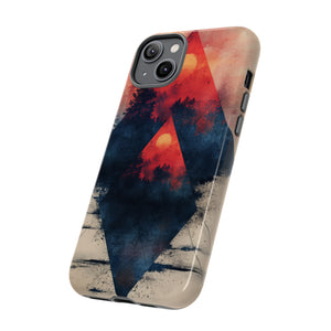 Pastel Triangle Forest Dusk - Protective Phone Case