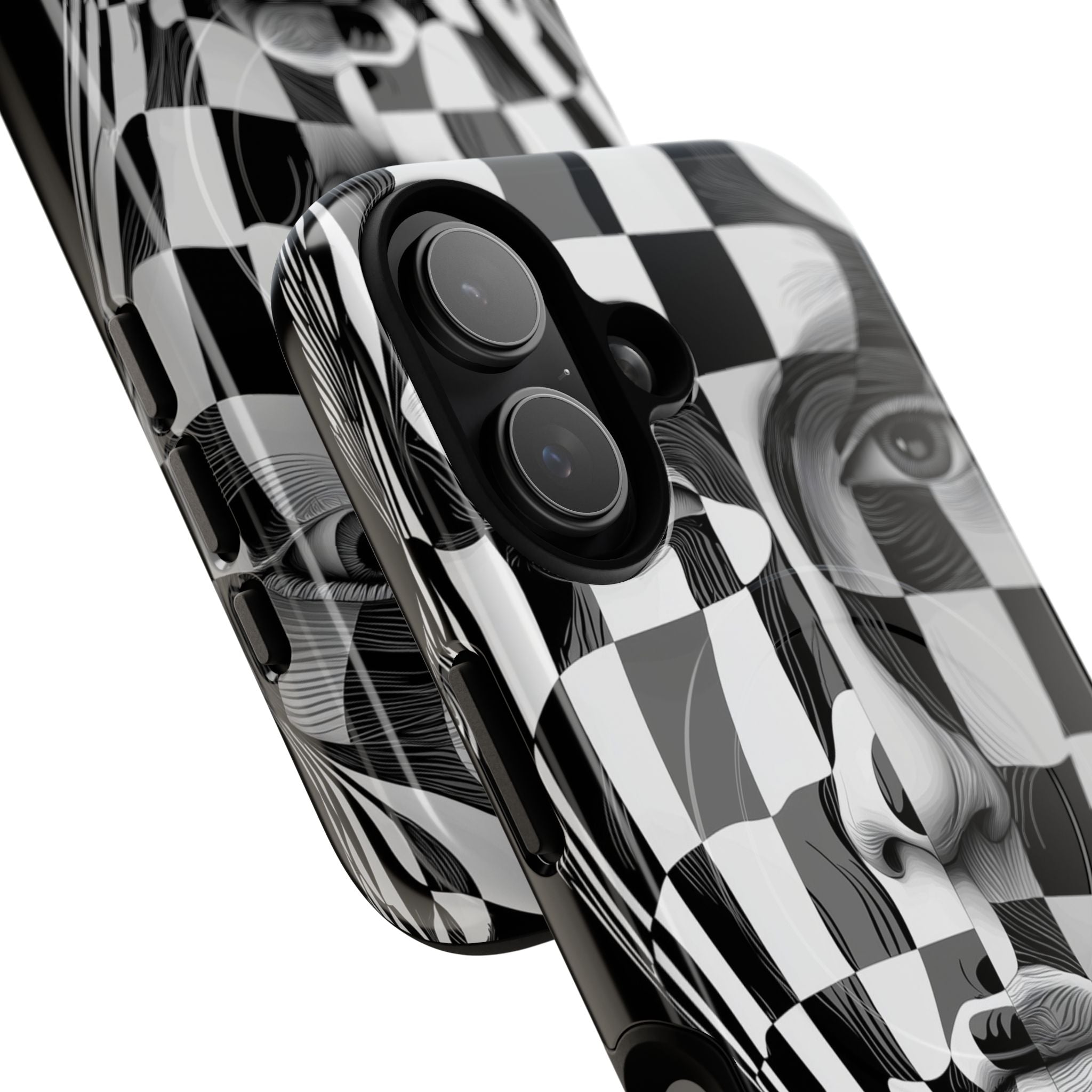 Checkered Face iPhone 17 Case - Tough+