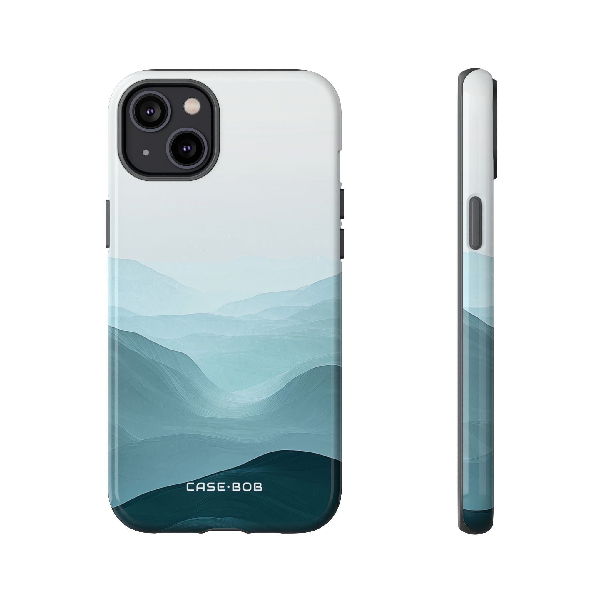 Teal Mist Mountains iPhone 14 Plus Case - Tough