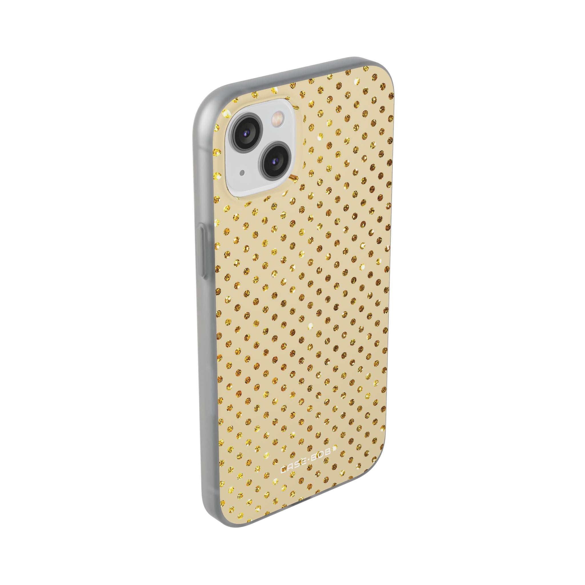 Gold Sparkle Grid iPhone 14 Plus Case - Soft