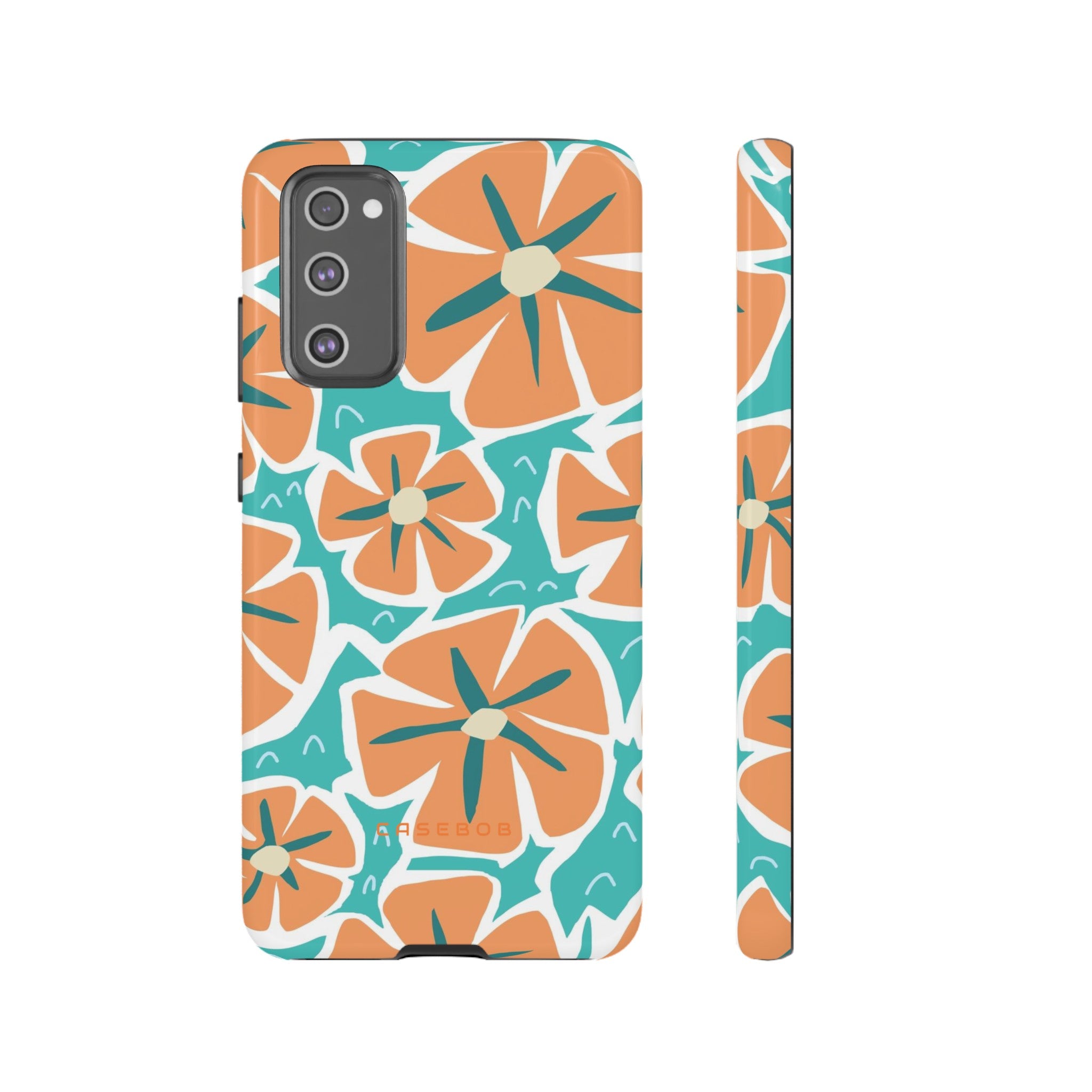 Orange Happy Flower - Protective Phone Case