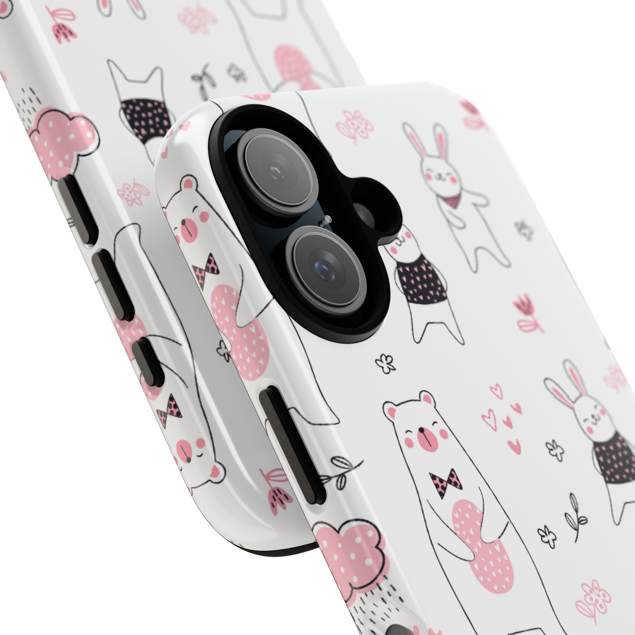 Bears Dance Playfully - iPhone Case