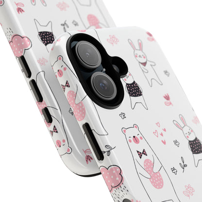Bears Dance Playfully - iPhone Case