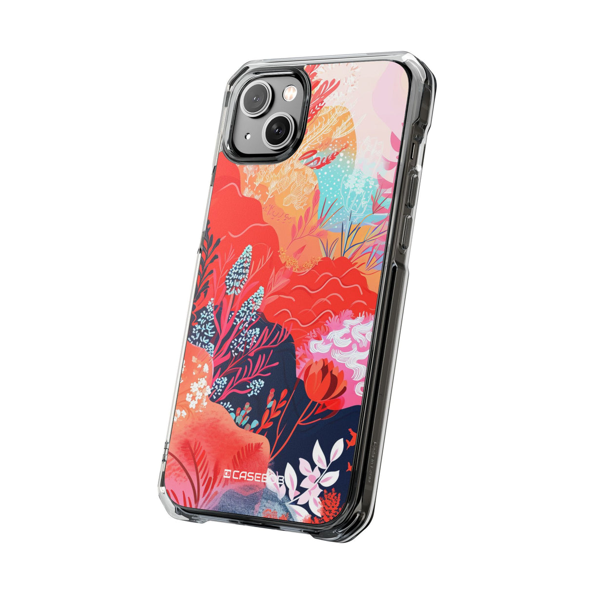 Living Coral Design | Handyhülle für iPhone (Clear Impact Case – magnetisch)