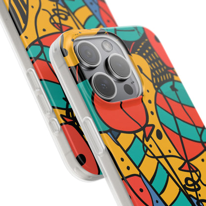 Playful Lines in Motion iPhone 15 - Flexi Phone Case