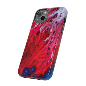 Bright Red Ink Art iPhone Case (Protective) Phone Case