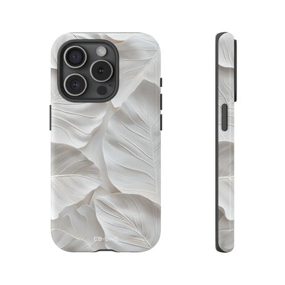 Elegant Leaf Relief - iPhone Case