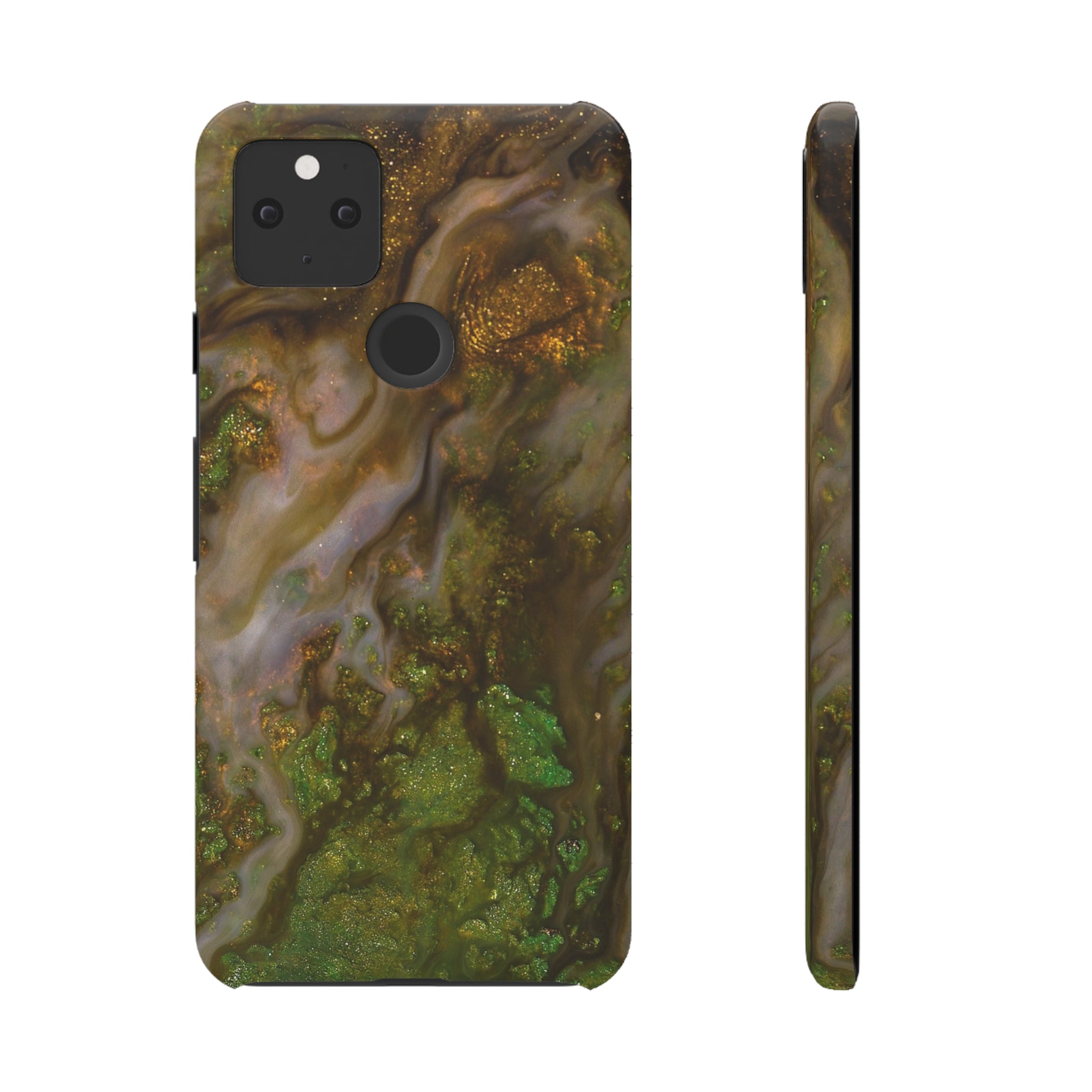 Smaragd Green Ink Art Android Case |Slim| Google Pixel 5 5G Glossy Phone Case