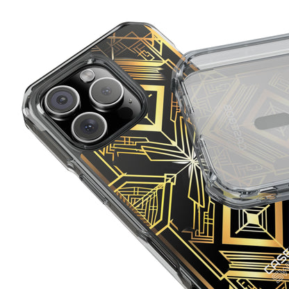 Golden Geometric Symphony iPhone 16 - Impact Clear+