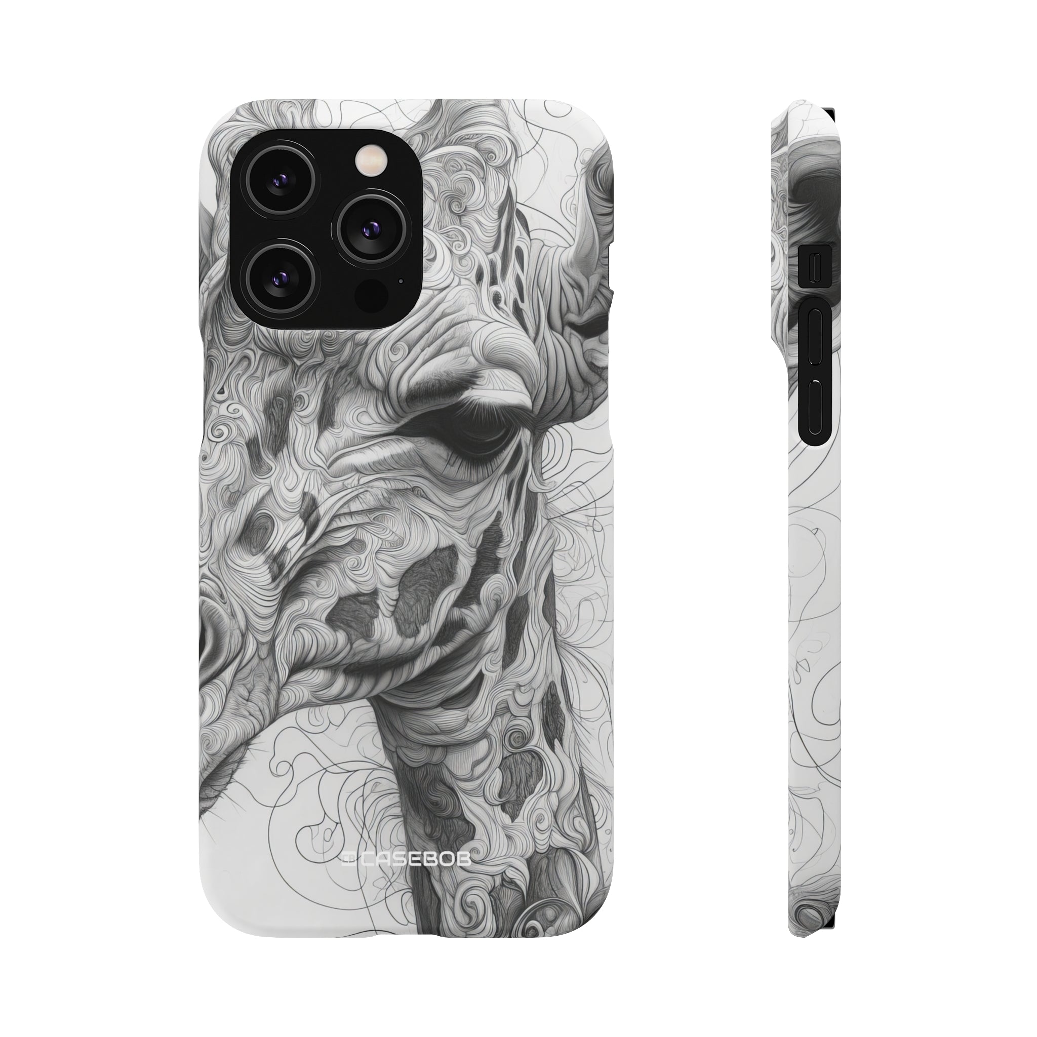 Monochrome Giraffe | Slim Phone Case for iPhone