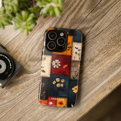 Patchwork Blossoms iPhone 16 Pro Case - Tough