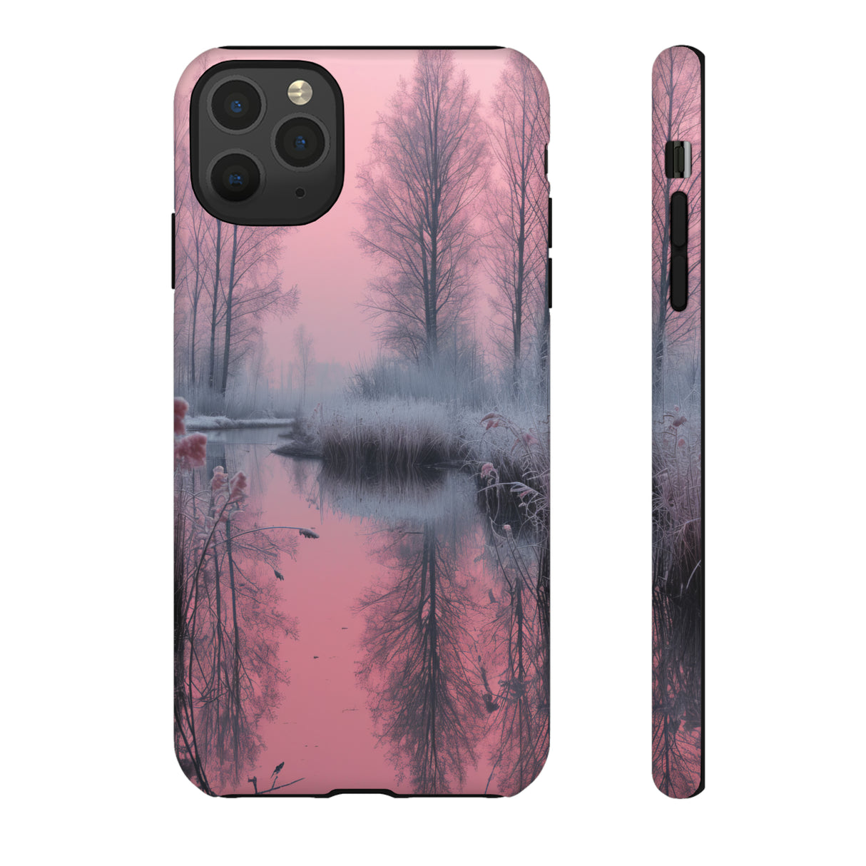 Pink Winter Lake Whisper - Schutzhülle fürs Handy