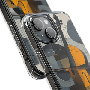 Cello Abstraction - Phone Case for iPhone (Clear Impact - Magnetic)