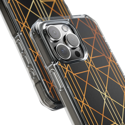 Golden Geometric Elegance iPhone 16 - Impact Clear+