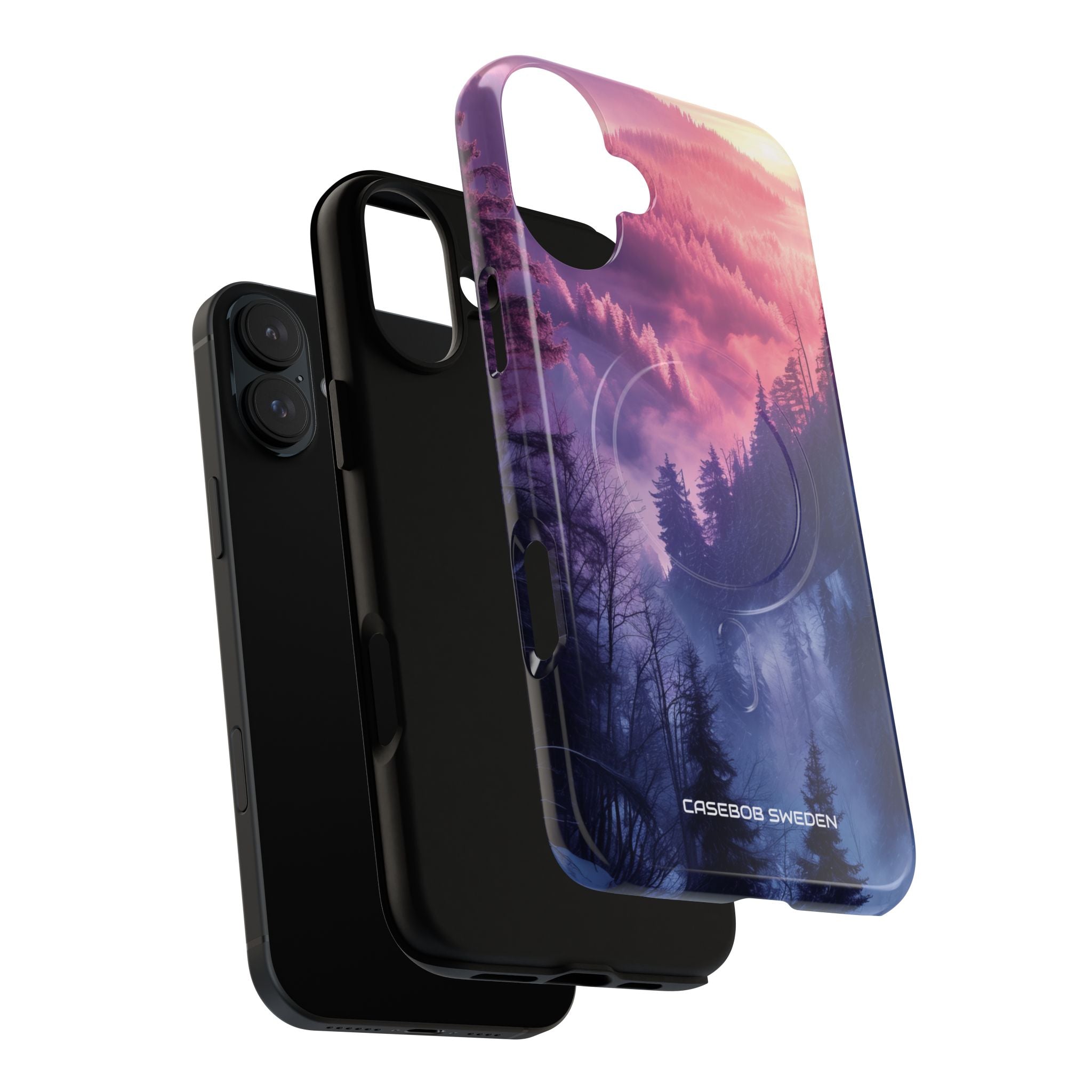 Misty Forest Serenity - Tough + MagSafe® iPhone 16 Phone Case