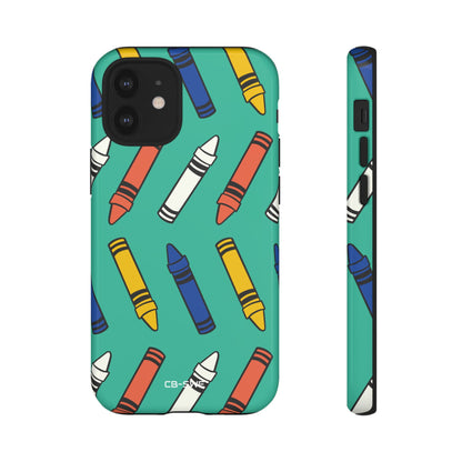 Crayons Dance Playfully - iPhone Case