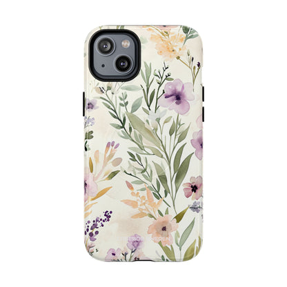 Soft Green Lavender Floral Pattern - Tough + MagSafe® iPhone 14 Phone Case