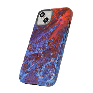 Blue Lava Ink Art iPhone Case (Protective) Phone Case