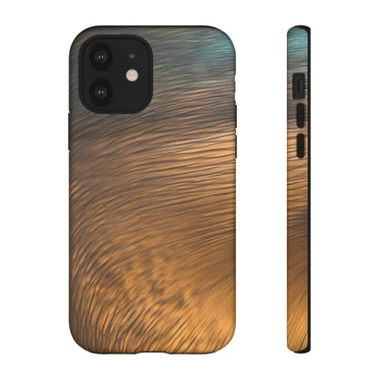 Golden Strokes Ink Art iPhone Case (Protective) iPhone 12 Matte Phone Case