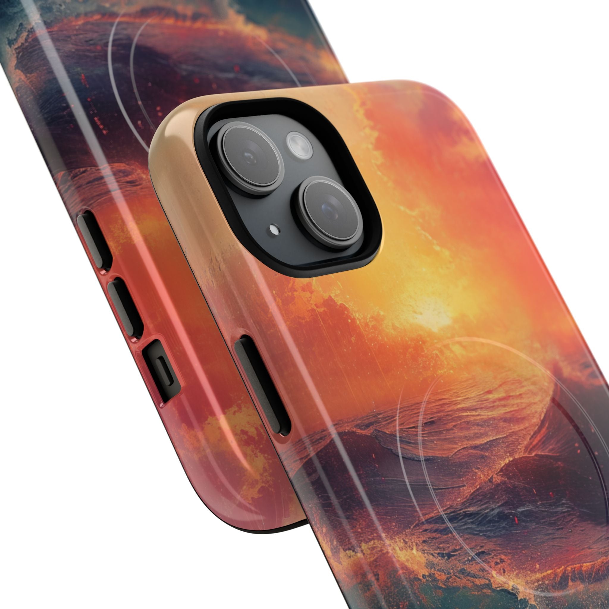 Ocean Sunset Waves - Tough + MagSafe® iPhone 15 Phone Case