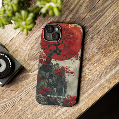 Zen Serenity in Red Harmony iPhone 15 - Tough Phone Case