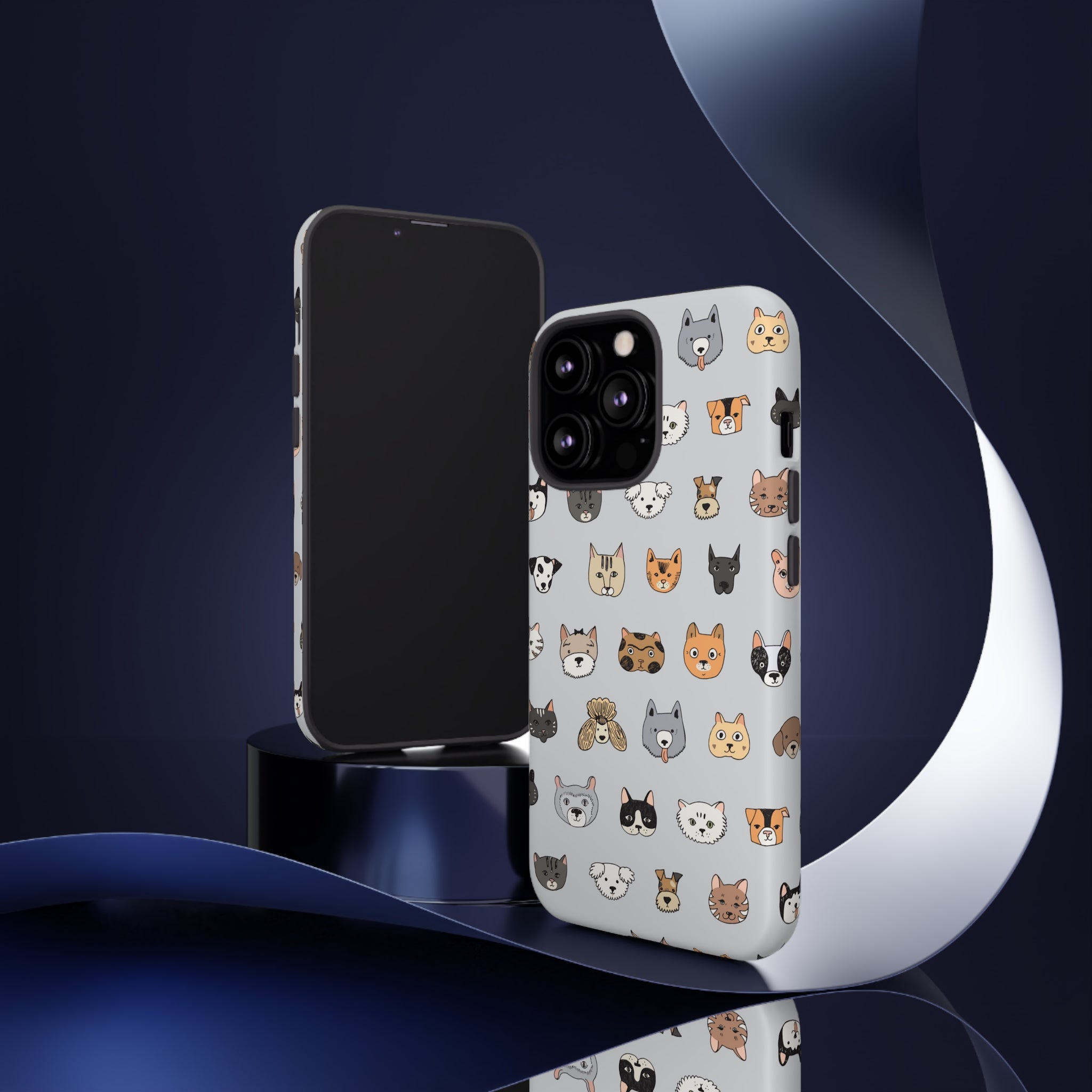 Cats n Dogs Pattern iPhone Case (Protective) Phone Case