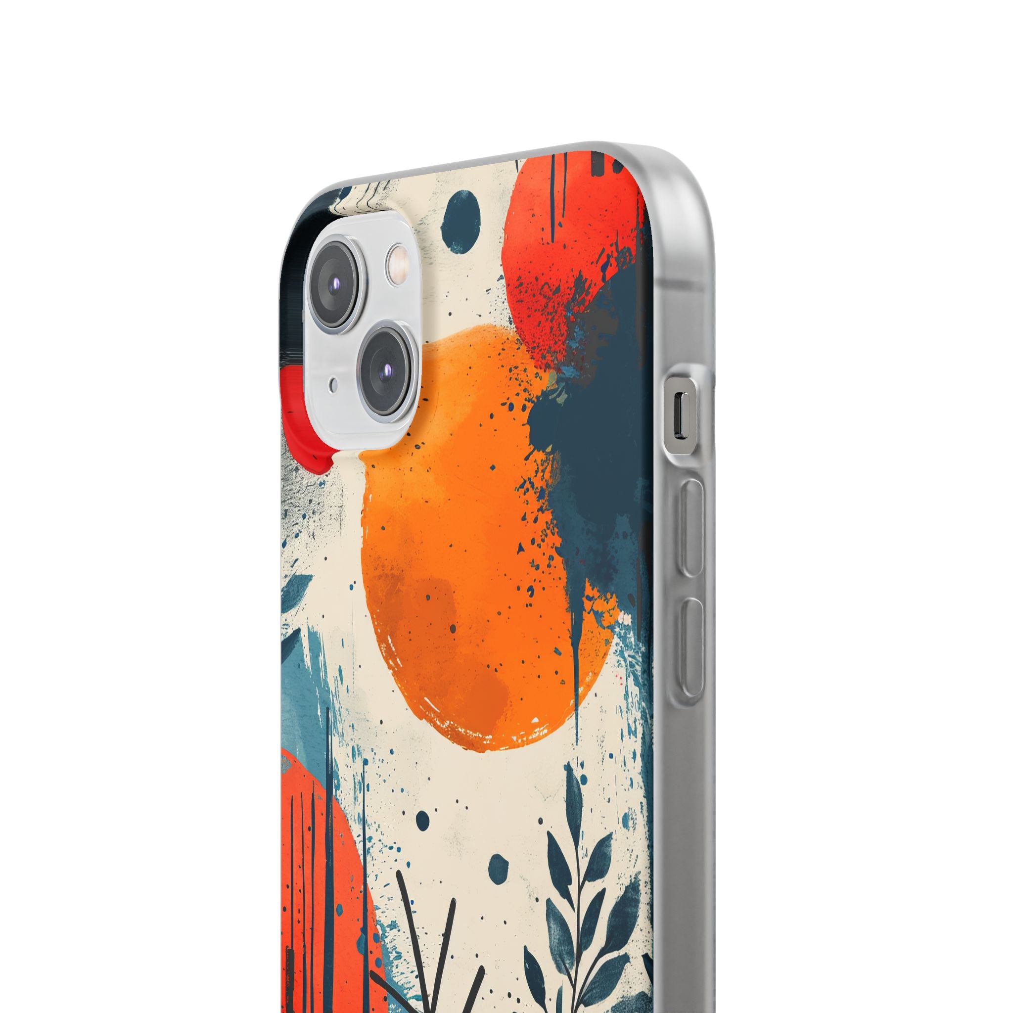 Orange Blue Splash - Flexi iPhone 14 Phone Case