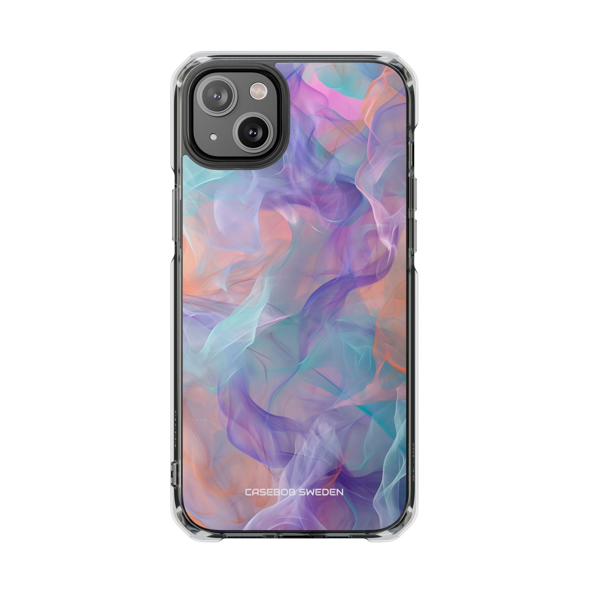 Dreamy Teal Flow - Clear Impact iPhone 14 Phone Case