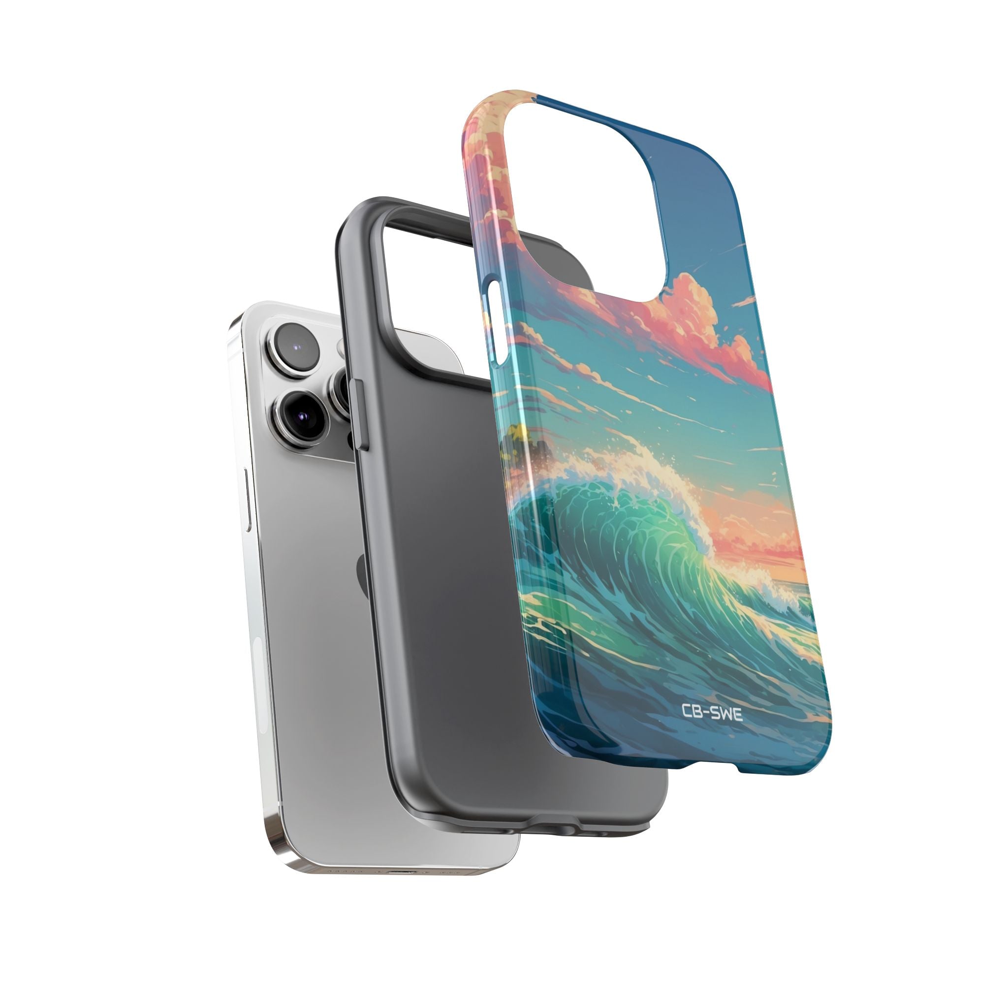 Waves Embrace Sunlight - iPhone Case
