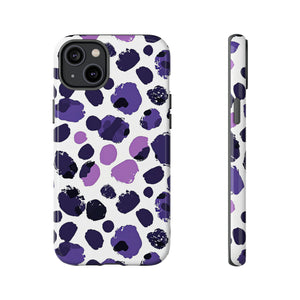 Purple Dots Abstract Minimal Case - Protective Phone Case