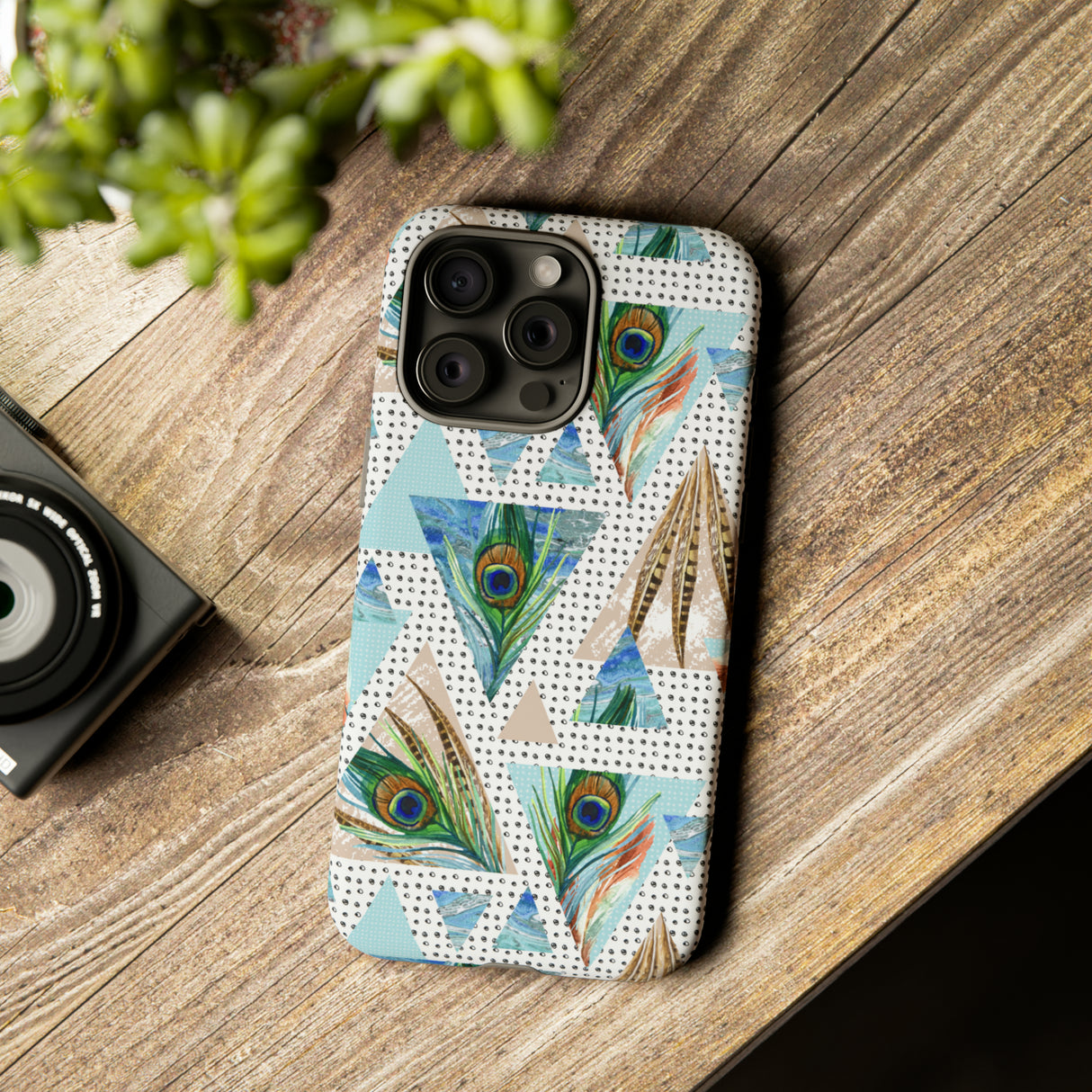 Peacock Feathers - Protective Phone Case