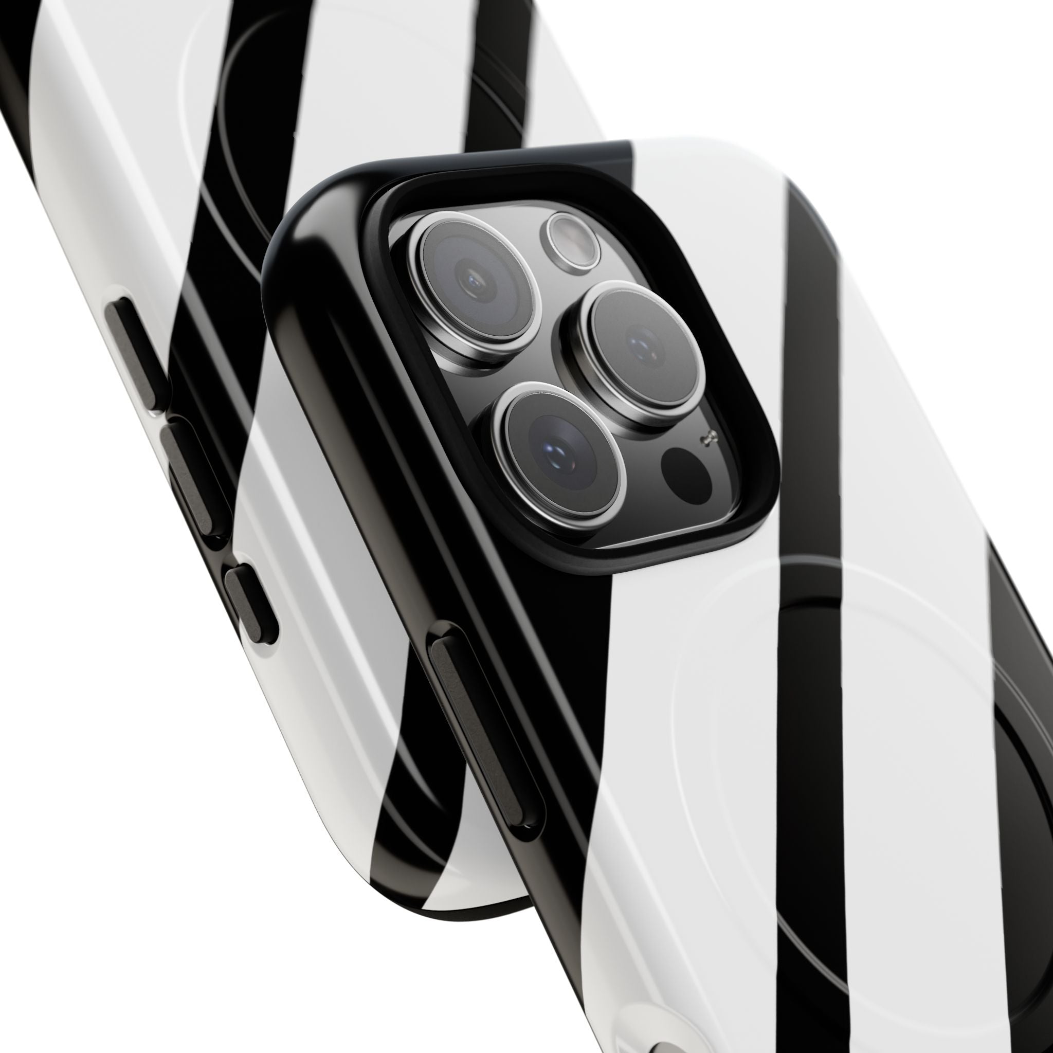 Diagonal Bands Noir iPhone 16 Pro Case - Tough+