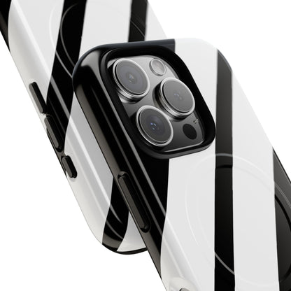 Diagonal Bands Noir iPhone 16 Pro Case - Tough+