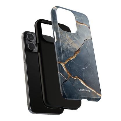Jagged Vein Navy iPhone 15 Pro Max Case - Tough+