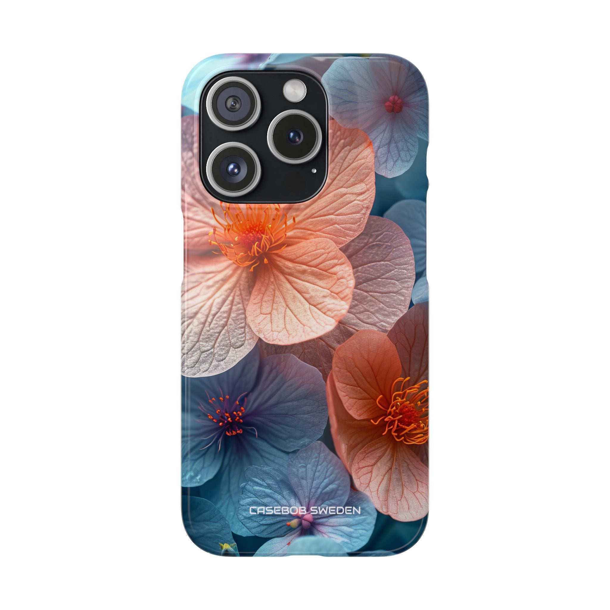 Peach Blossom Serenity - Slim iPhone 15 Phone Case