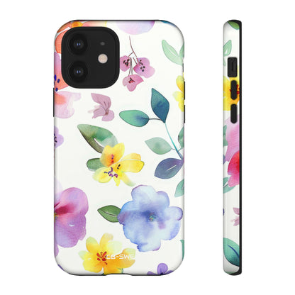 Whimsical Watercolor Florals - iPhone Case