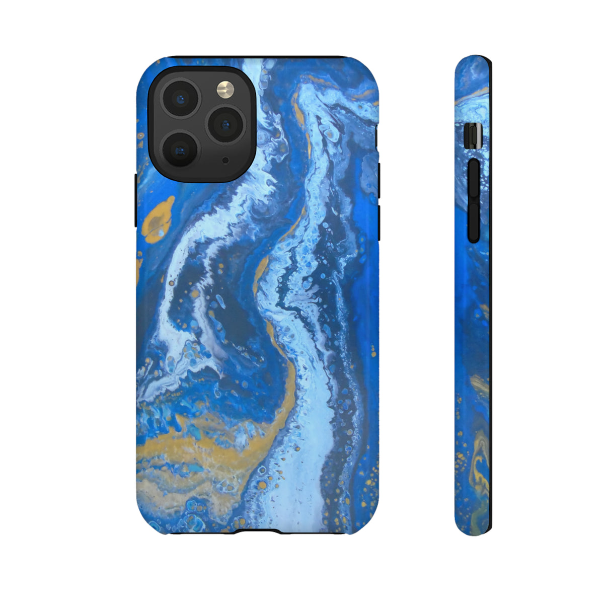 Acrylic Blue Gold - Protective Phone Case