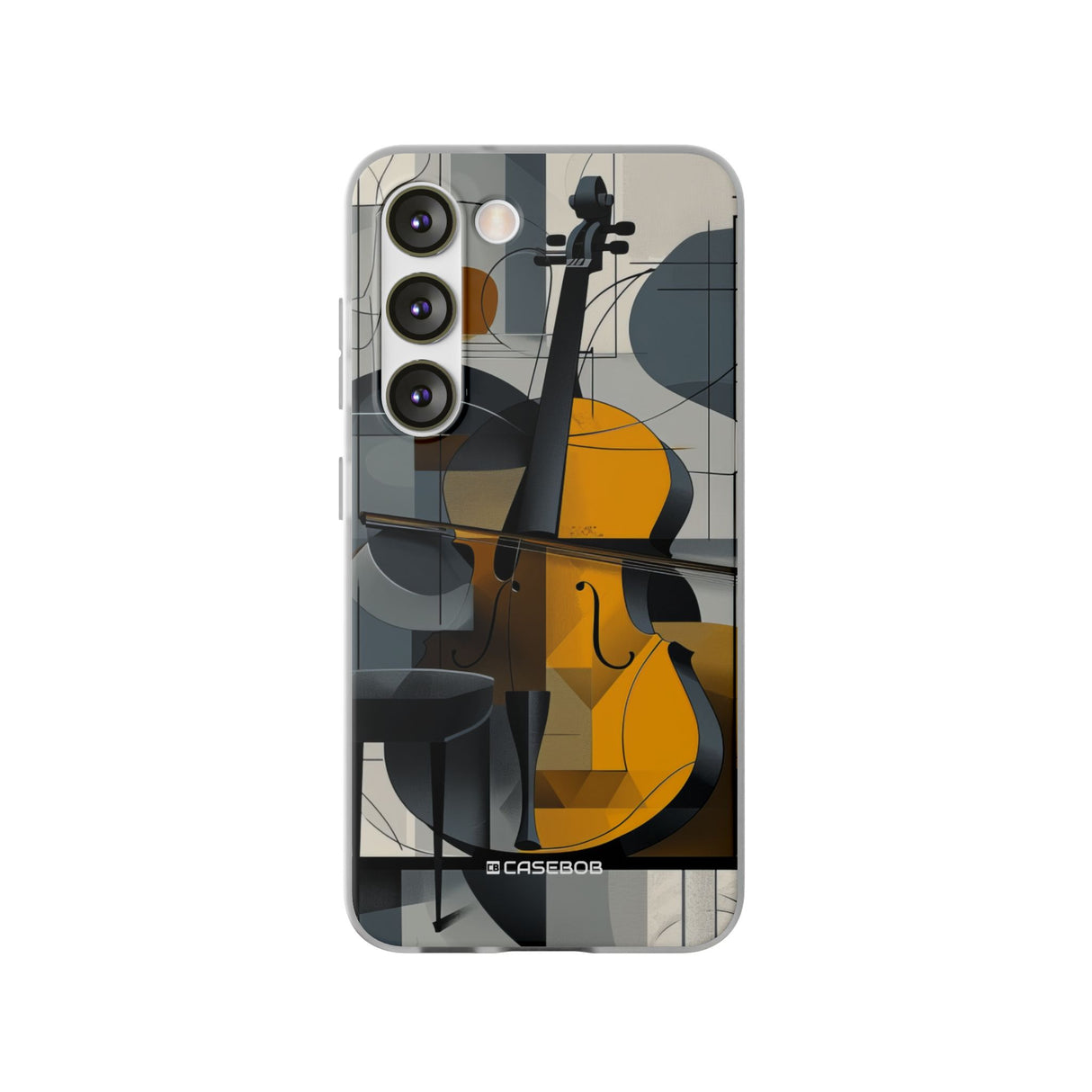 Cello-Abstraktion | Flexible Handyhülle für Samsung Galaxy