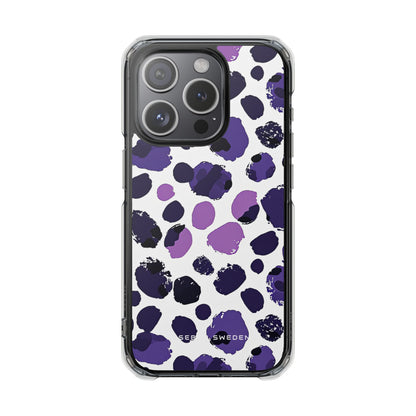 Purple Inkblots iPhone 15 - Clear Impact Phone Case