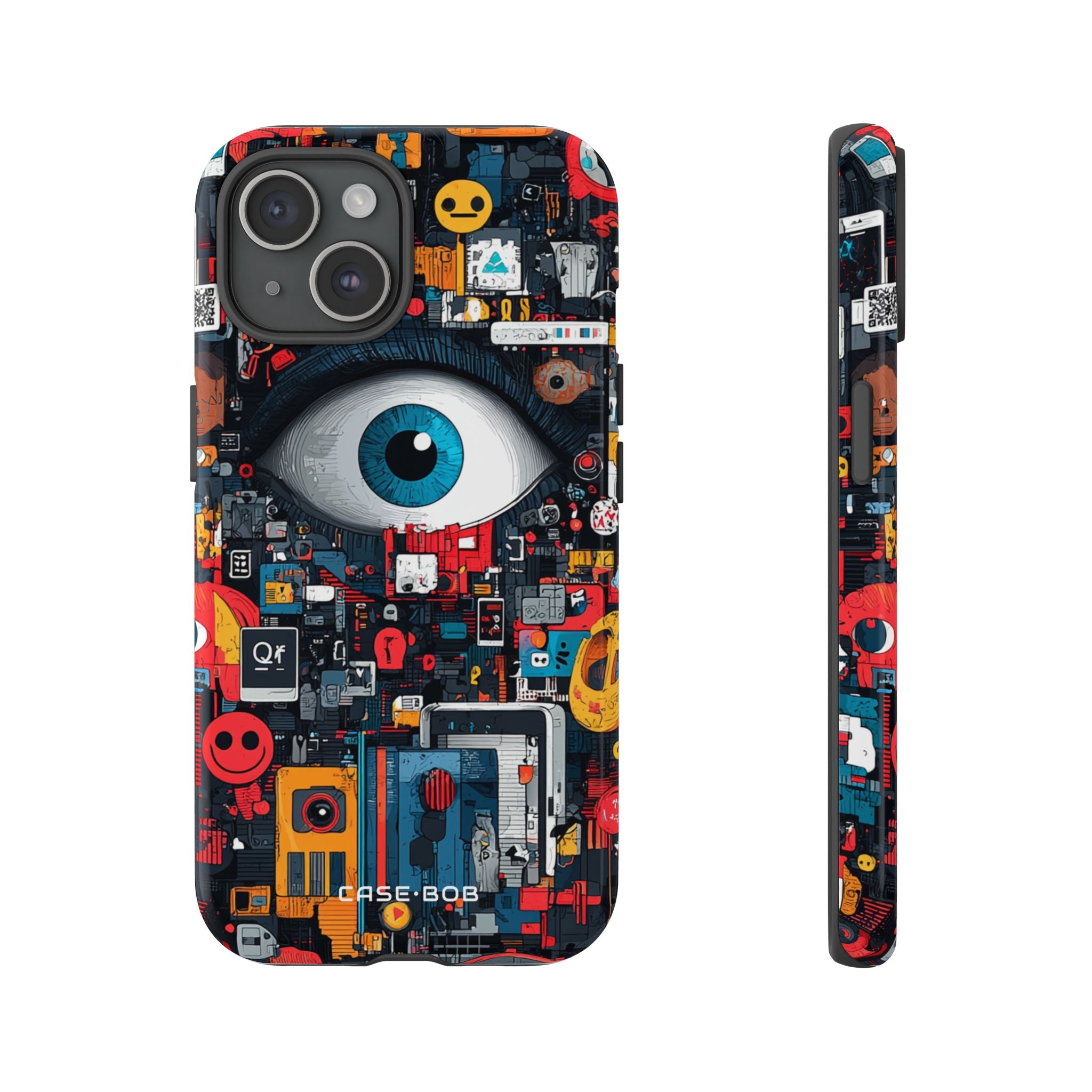 Digital Eye Blue iPhone 15 Case - Tough