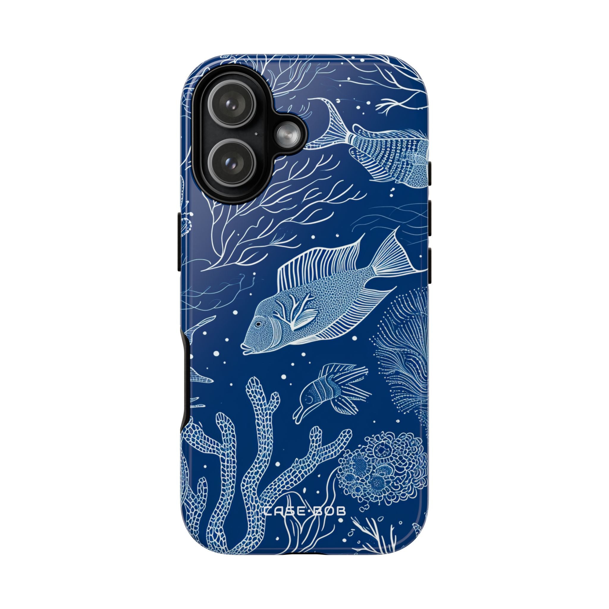 Navy Scale Reef iPhone 17 Case - Tough