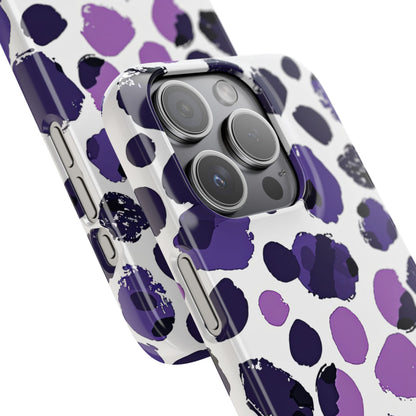 Purple Inkblots iPhone 15 - Slim Phone Case