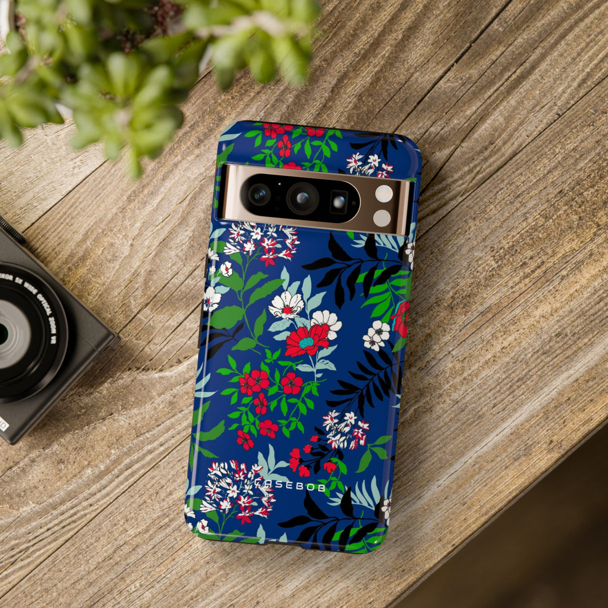 Blue Art Flowerfield - Protective Phone Case