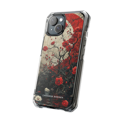 Zen Blossoms in Moonlight iPhone 15 - Clear Impact Phone Case