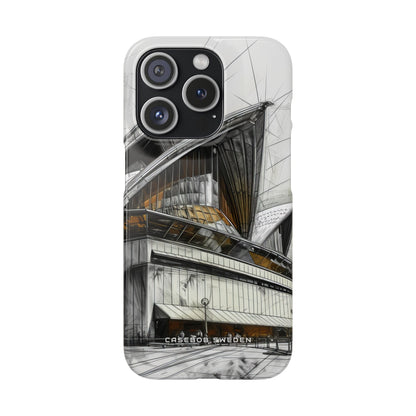 Architectural Curves in Line Formation iPhone 15 - Slim Phone Case