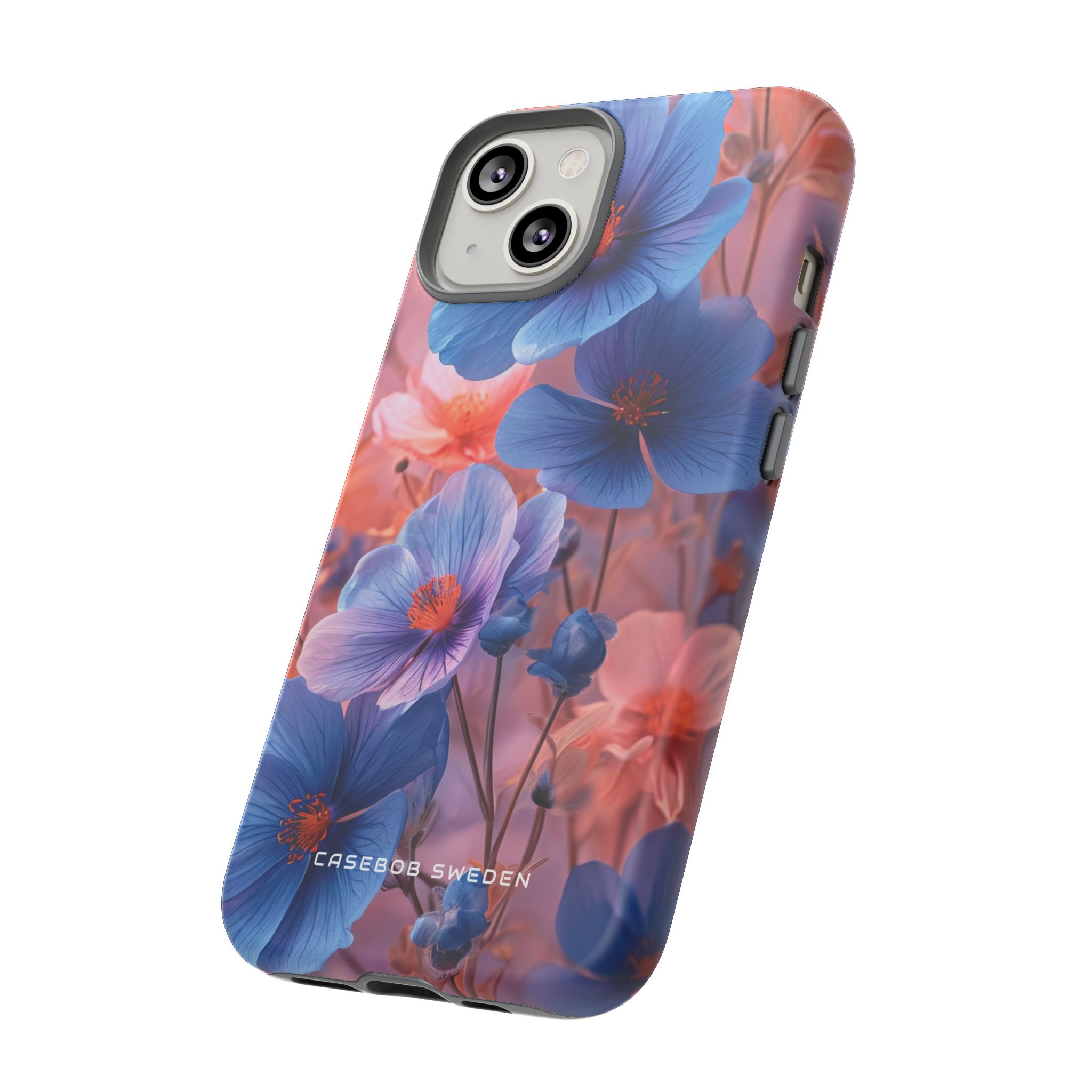 Harmonious Blooming Blues and Pinks iPhone 14 - Tough Phone Case