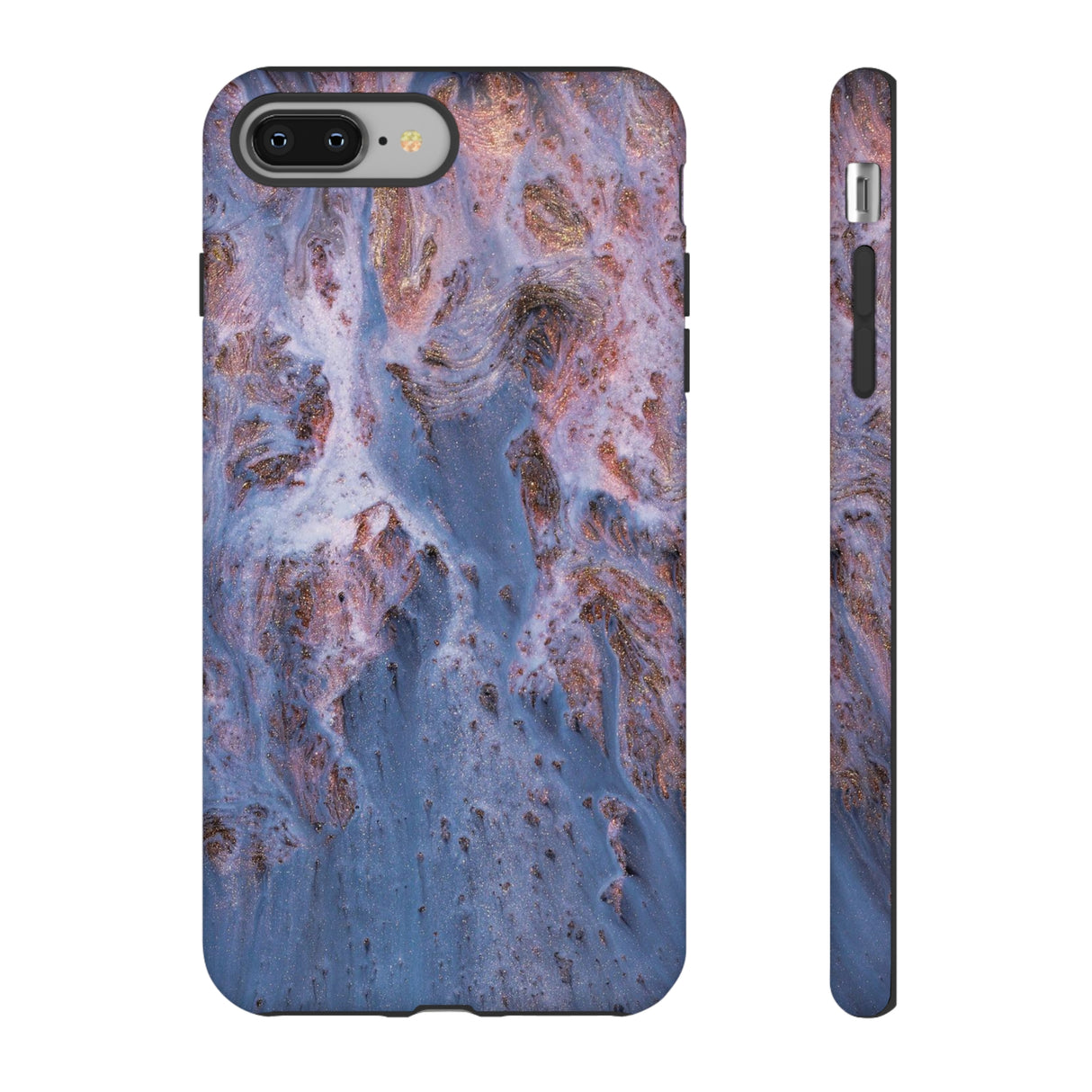 Blue Ice Ink Art iPhone Case (Protective) iPhone 8 Plus Matte Phone Case