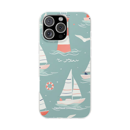 Lighthouse Nautical Charm - Flexi iPhone 16 Phone Case