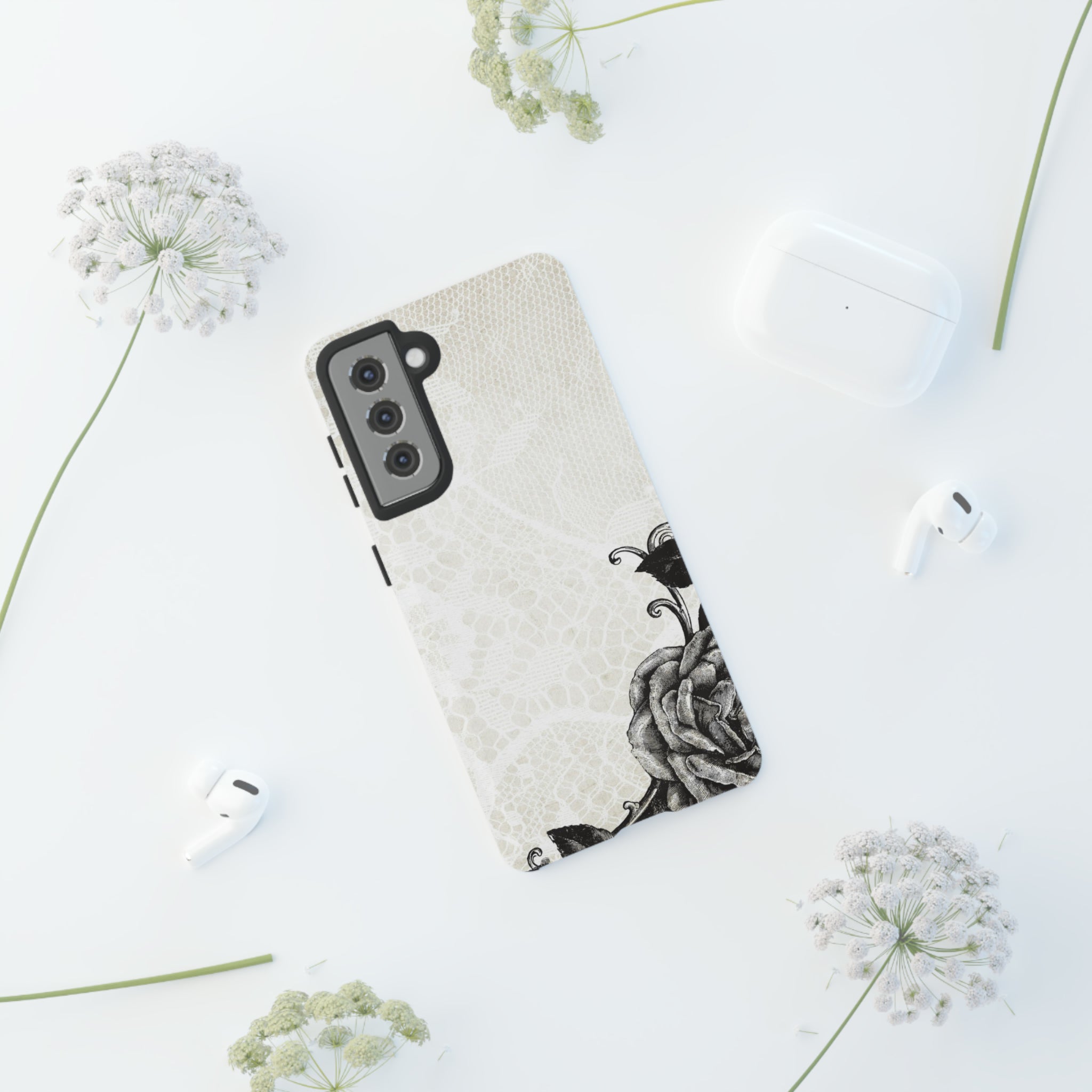 Rosett Gothic Flower - Protective Phone Case