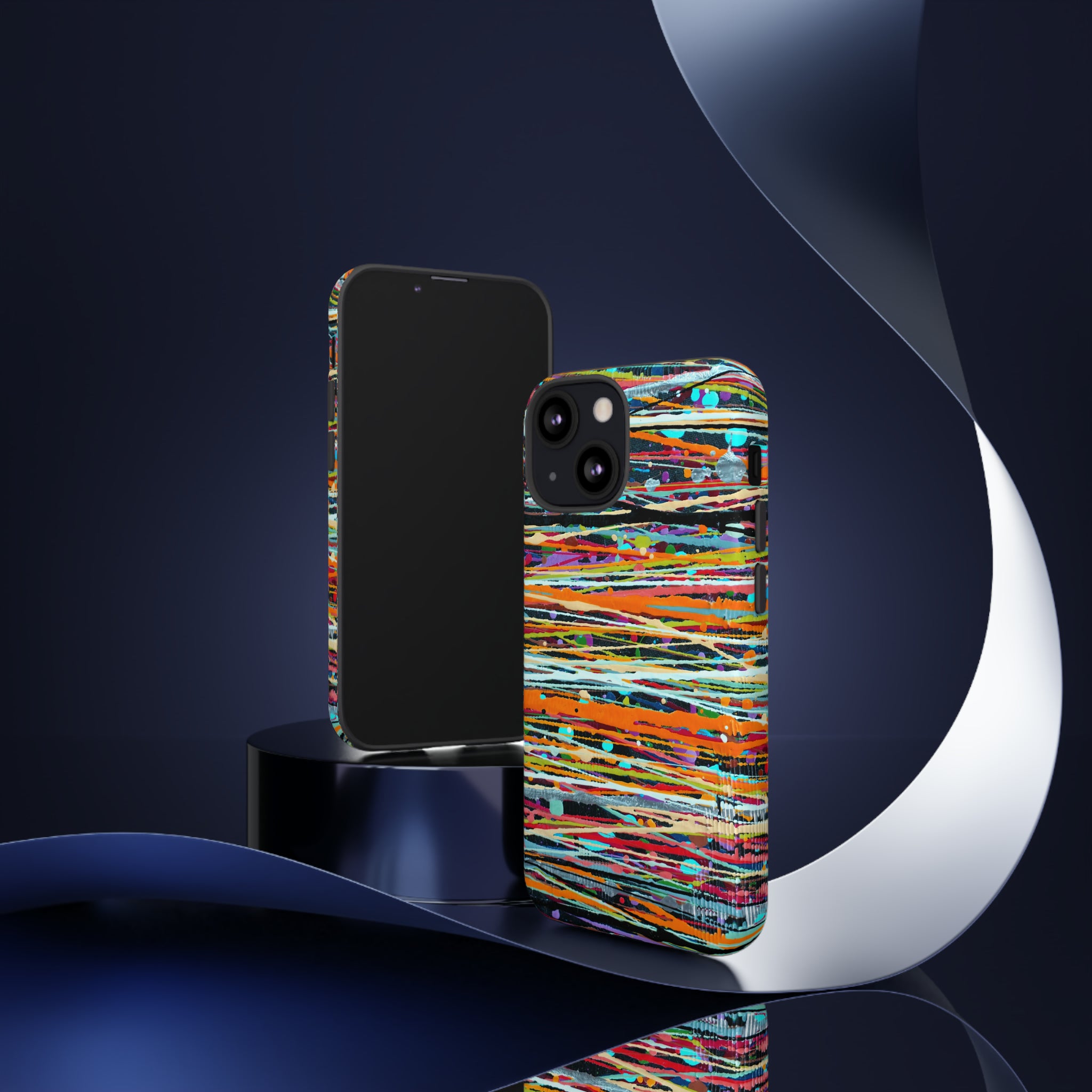 Oil painting - Stripe - Protective Phone Case